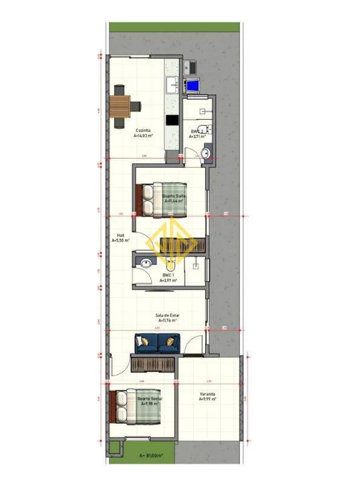 Casa, 2 quartos, 72 m² - Foto 3