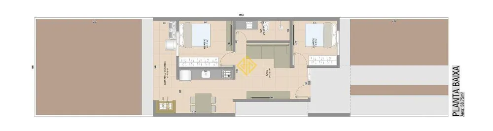 Casa, 2 quartos, 59 m² - Foto 2