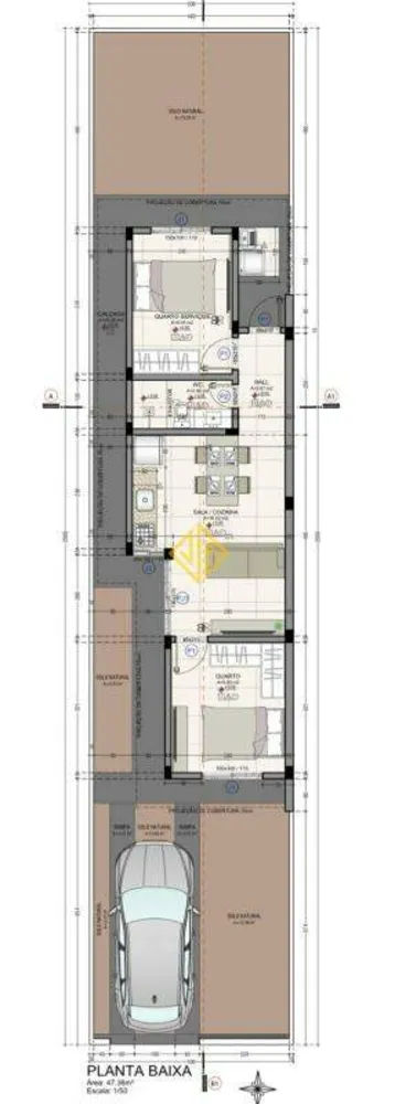 Casa, 2 quartos, 47 m² - Foto 1