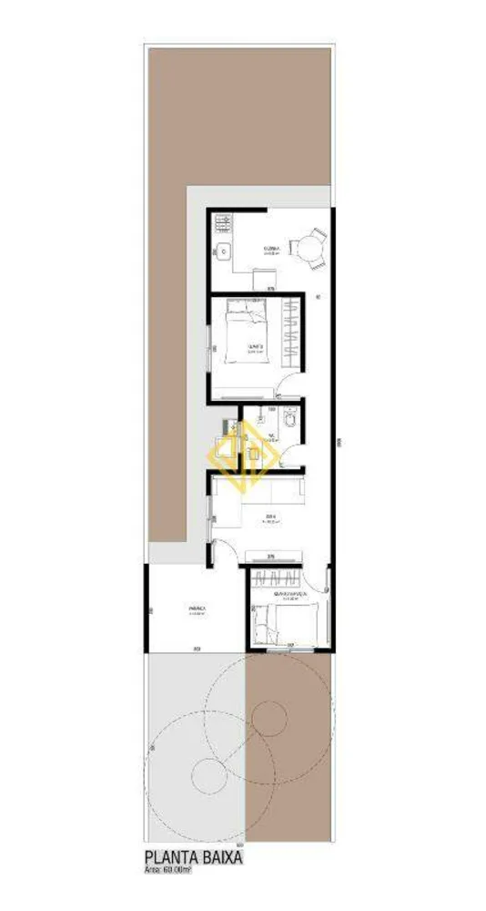 Casa, 2 quartos, 60 m² - Foto 1