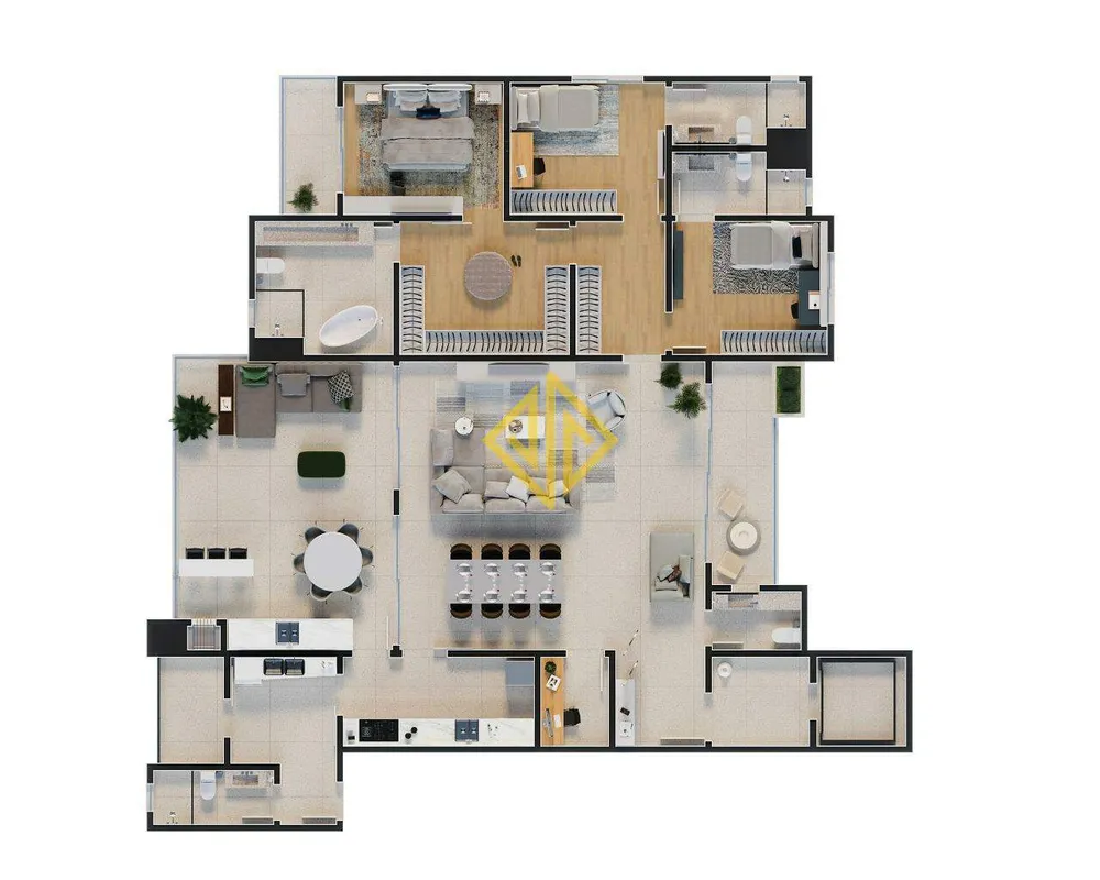 Apartamento, 3 quartos, 247 m² - Foto 1