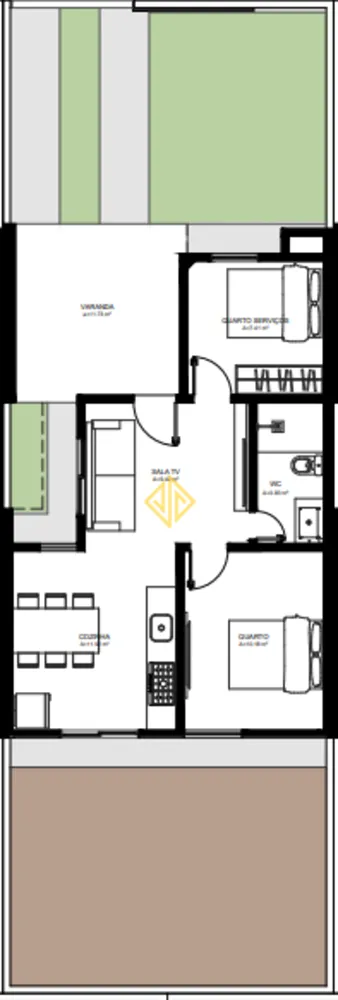 Casa, 2 quartos, 68 m² - Foto 2