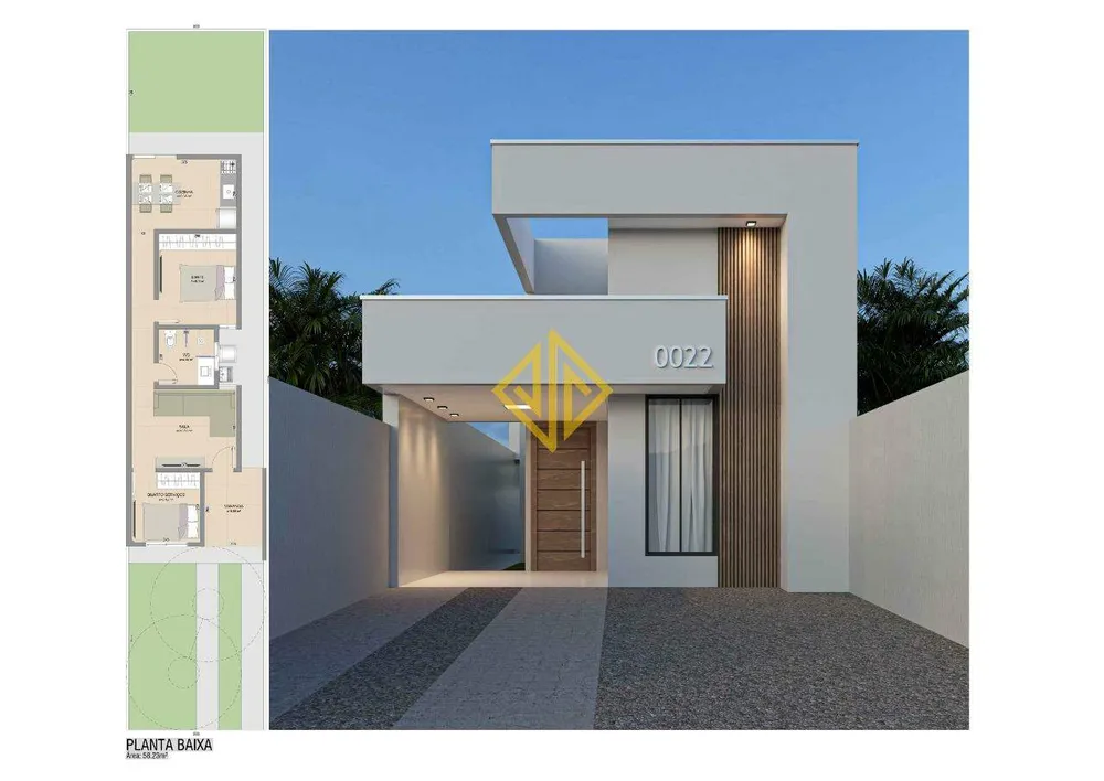 Casa, 2 quartos, 58 m² - Foto 3