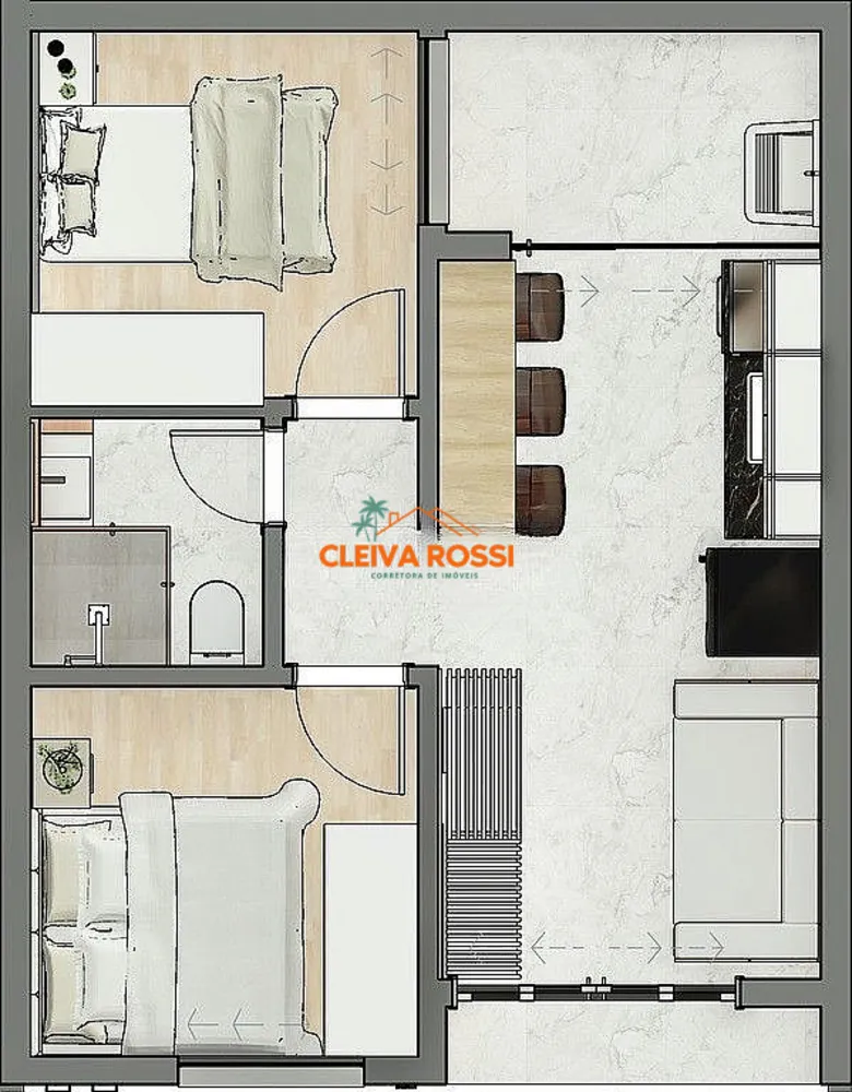 Casa, 2 quartos, 39 m² - Foto 7