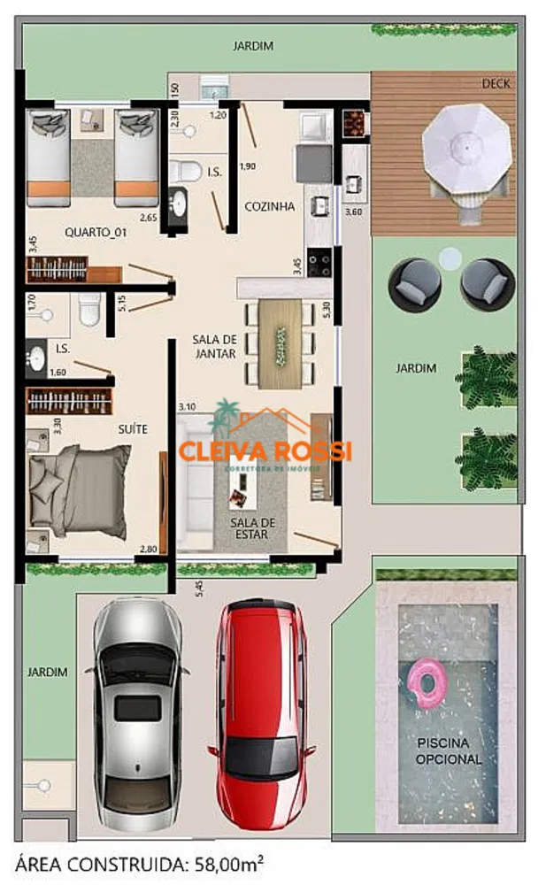 Casa, 1 quarto, 58 m² - Foto 4