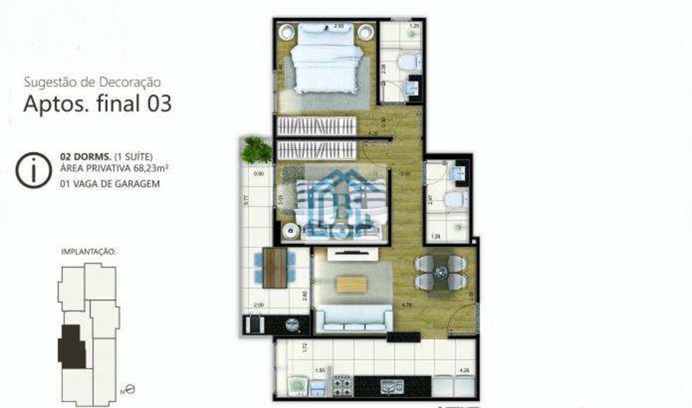 Apartamento, 2 quartos, 68 m² - Foto 10