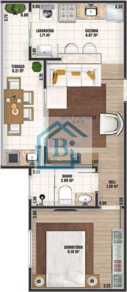 Apartamento, 2 quartos, 7121 m² - Foto 6