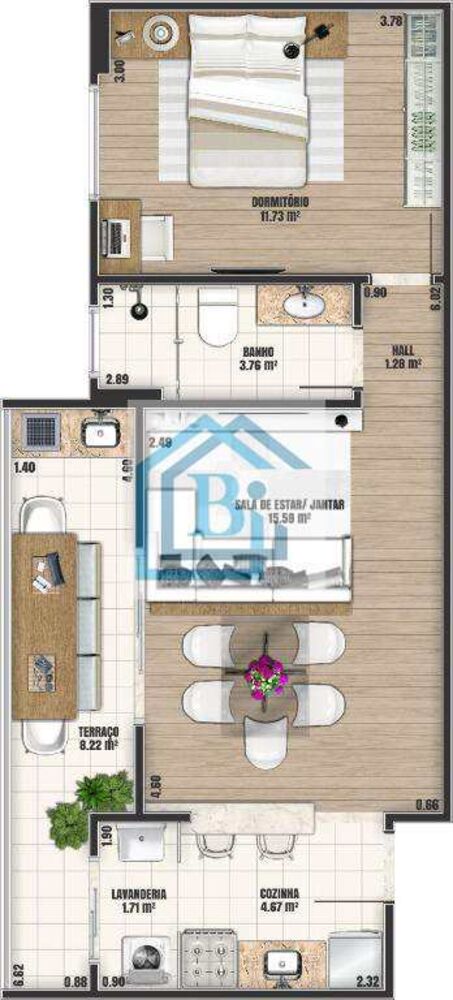 Apartamento, 2 quartos, 7121 m² - Foto 5