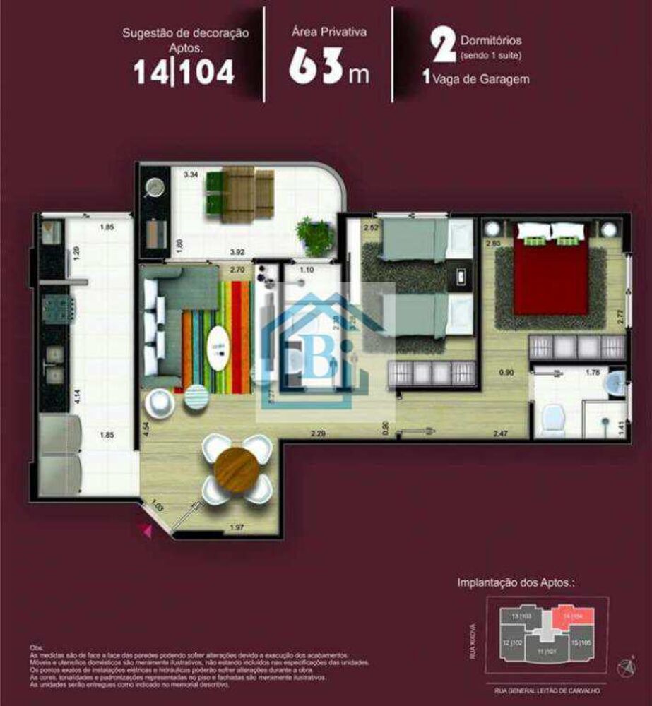 Apartamento, 2 quartos, 63 m² - Foto 3