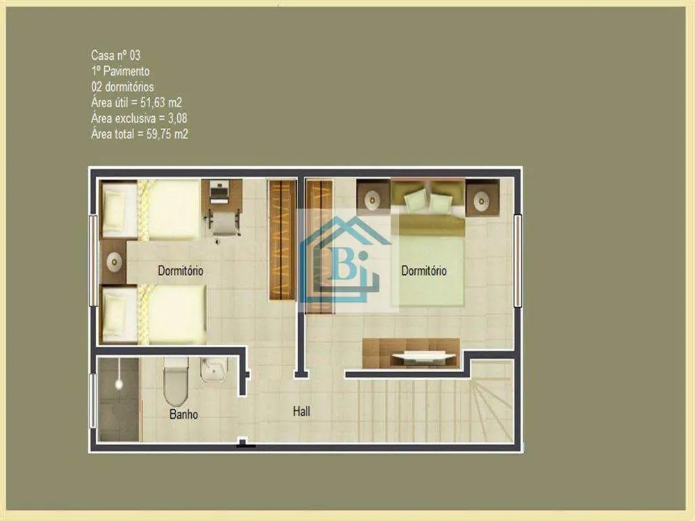 Casa, 2 quartos - Foto 1