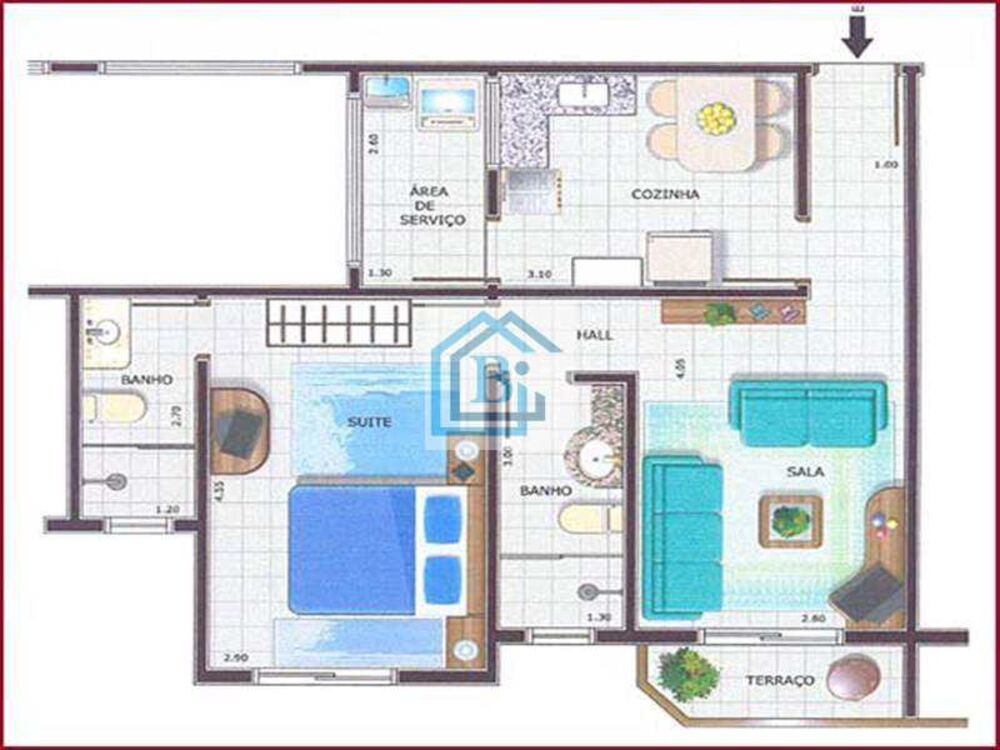 Apartamento, 1 quarto, 60 m² - Foto 3