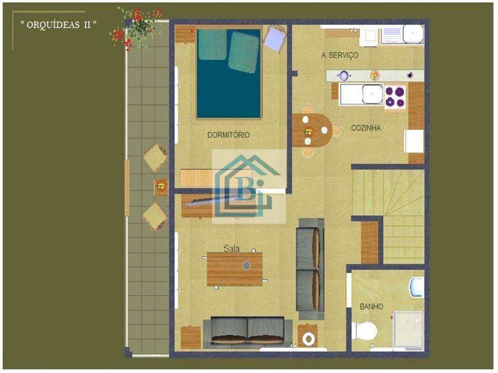 Casa, 2 quartos, 52 m² - Foto 1