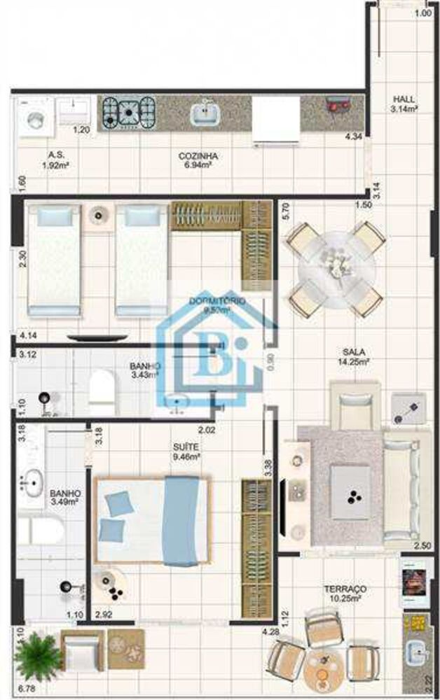 Apartamento, 2 quartos, 70 m² - Foto 3