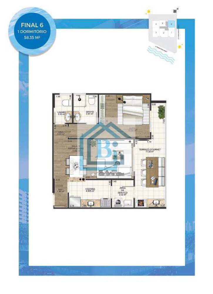 Apartamento, 1 quarto, 50 m² - Foto 4