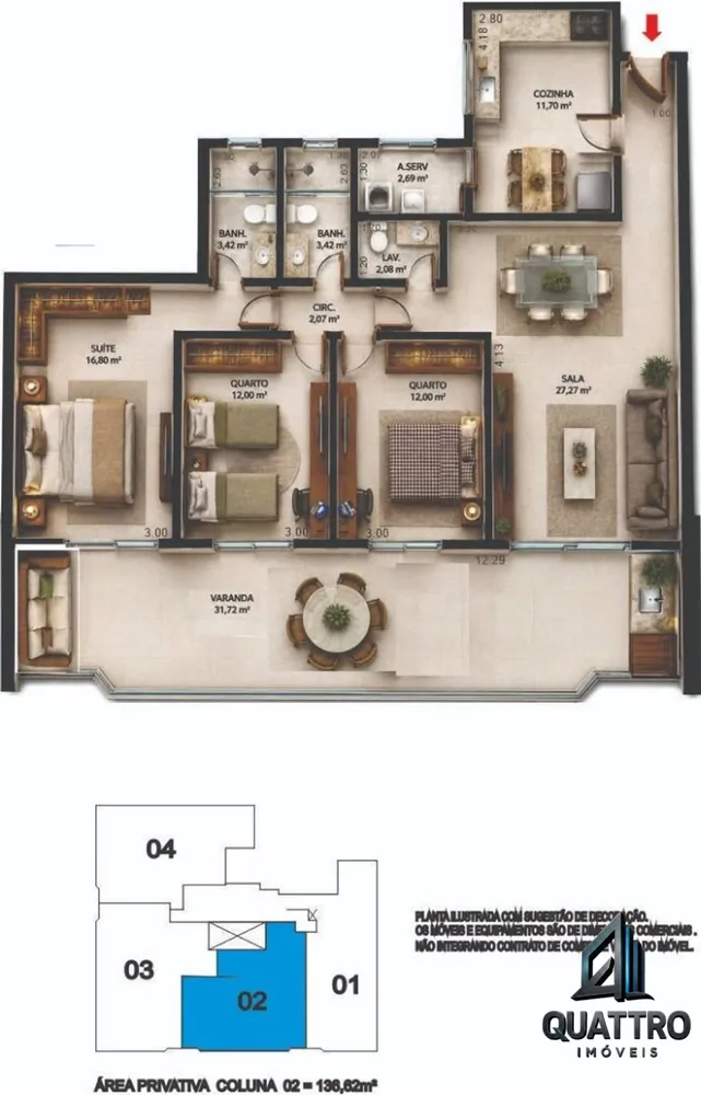 Apartamento, 3 quartos, 135 m² - Foto 5