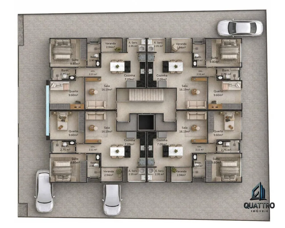 Apartamento, 2 quartos, 61 m² - Foto 7