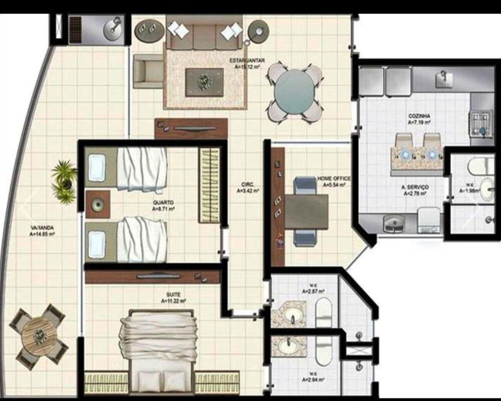Apartamento à venda com 2 quartos, 88m² - Foto 9