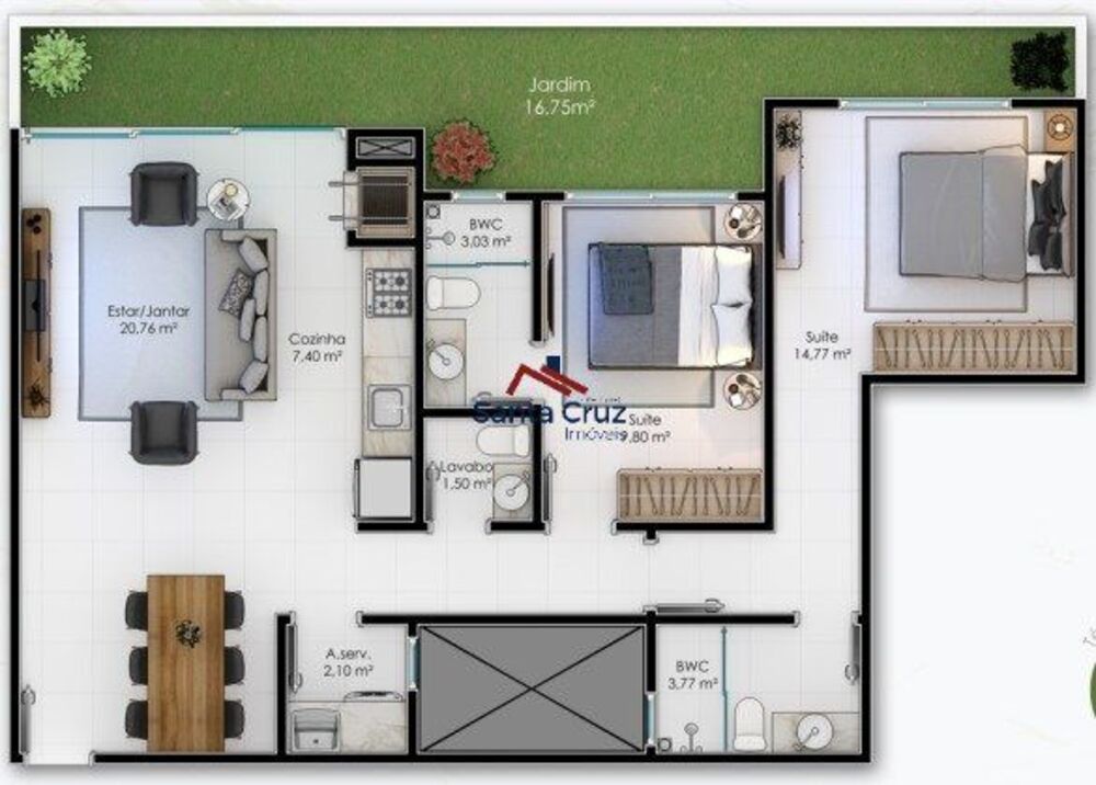 Apartamento, 2 quartos, 76 m² - Foto 1
