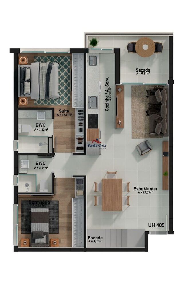 Apartamento, 3 quartos, 158 m² - Foto 3