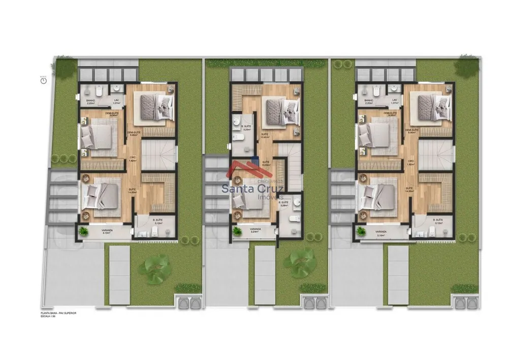 Sobrado, 3 quartos, 109 m² - Foto 3
