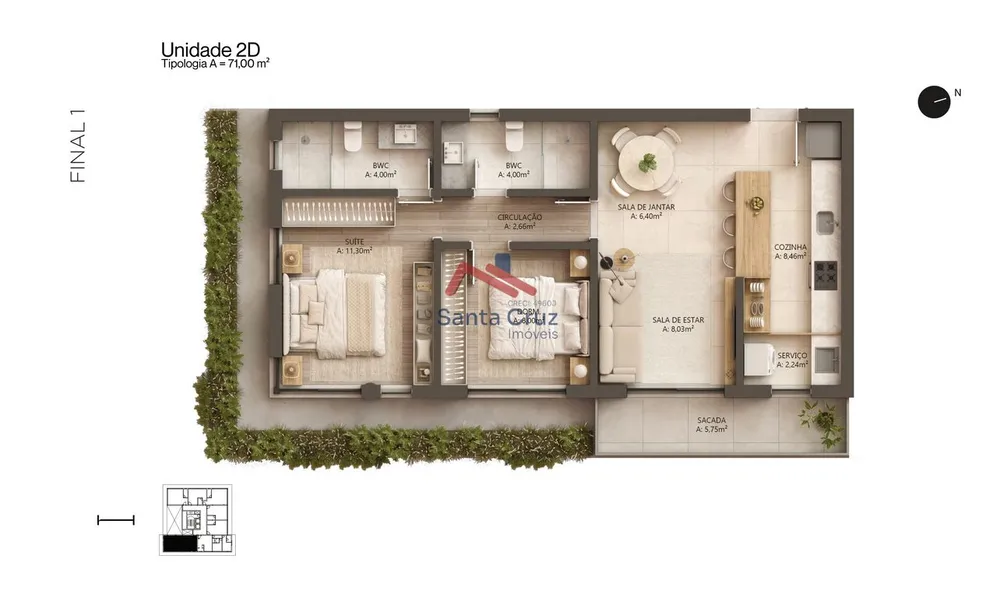 Apartamento, 2 quartos, 61 m² - Foto 13