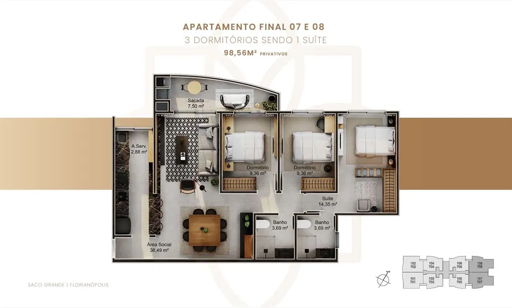 Apartamento, 3 quartos, 94 m² - Foto 9