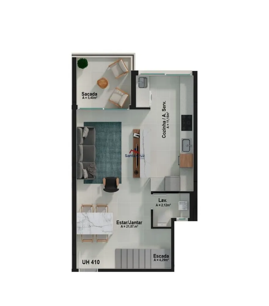 Apartamento, 1 quarto, 122 m² - Foto 3