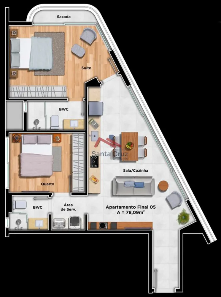 Apartamento, 2 quartos, 78 m² - Foto 3