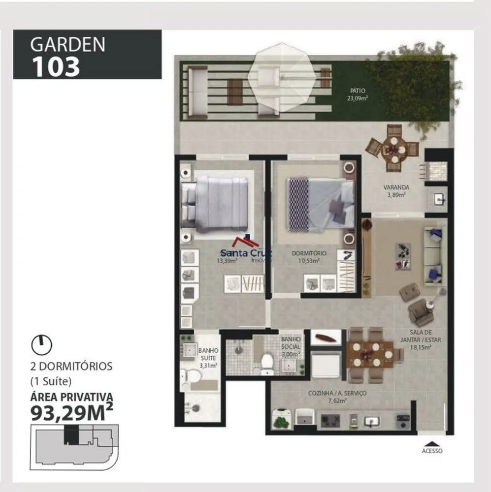 Apartamento, 2 quartos, 77 m² - Foto 1