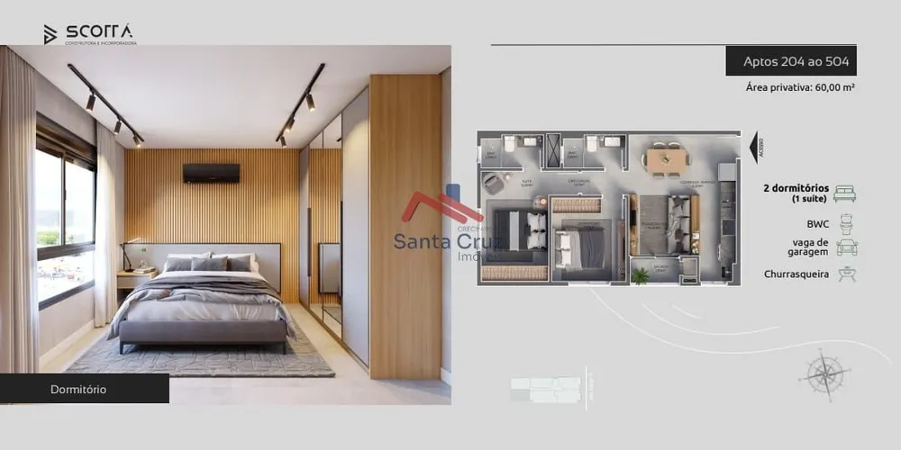 Apartamento, 2 quartos, 59 m² - Foto 4