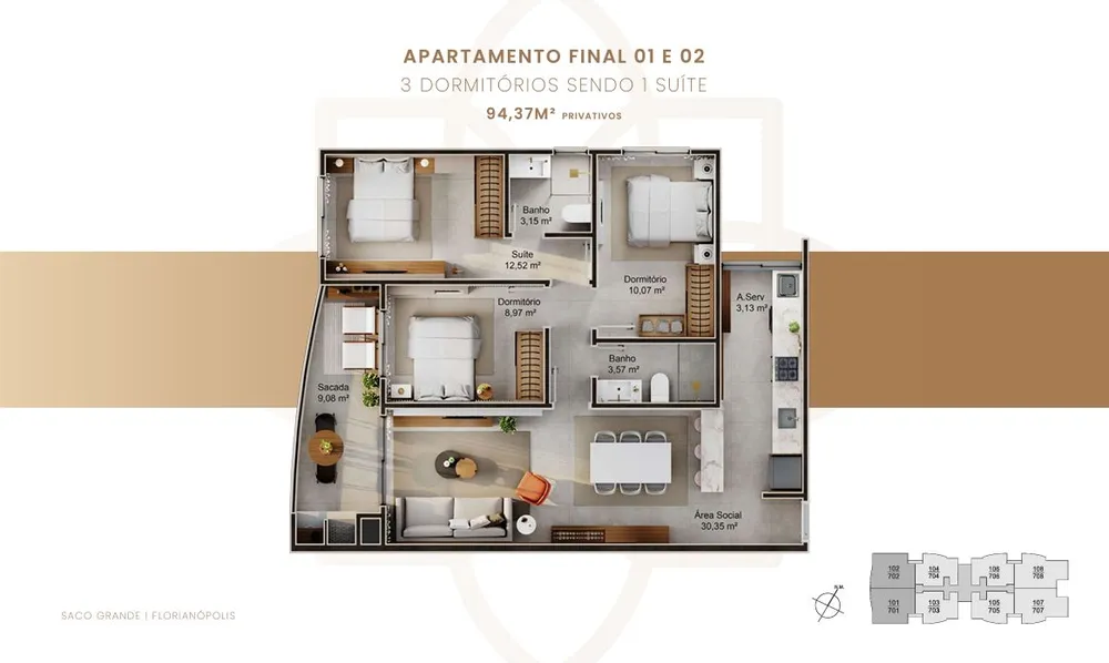 Apartamento, 2 quartos, 75 m² - Foto 13