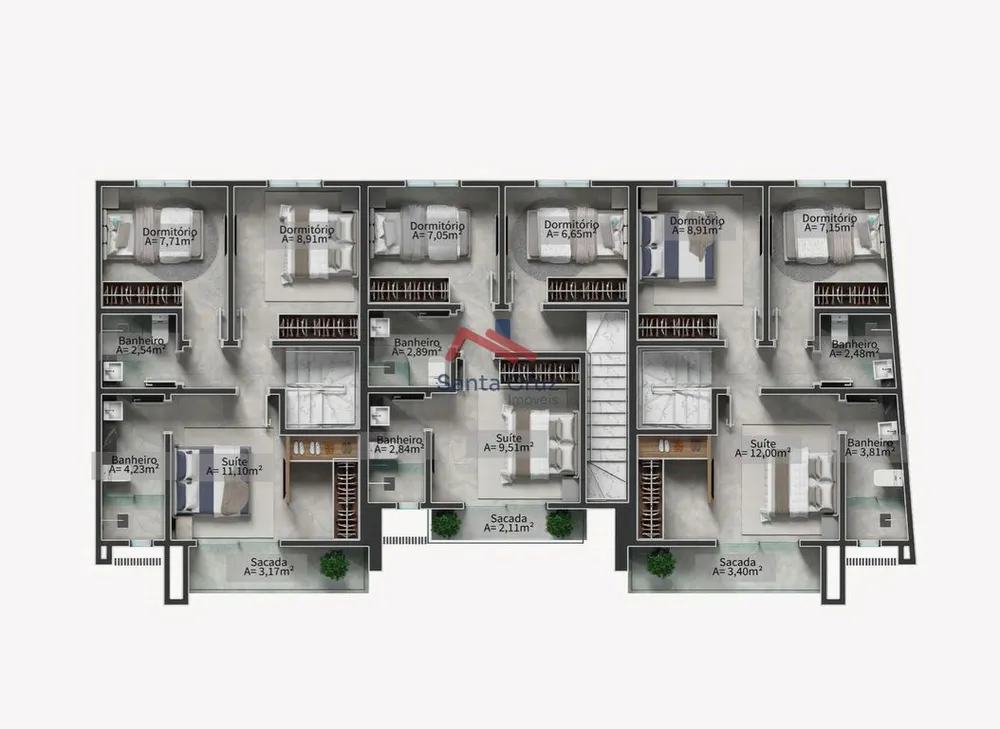 Sobrado, 3 quartos, 100 m² - Foto 11