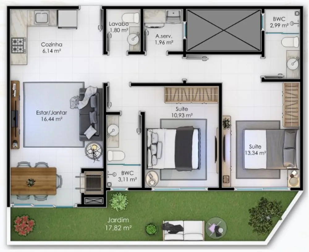 Apartamento, 2 quartos, 69 m² - Foto 11