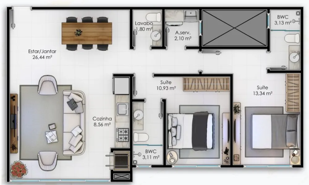 Apartamento, 2 quartos, 81 m² - Foto 7