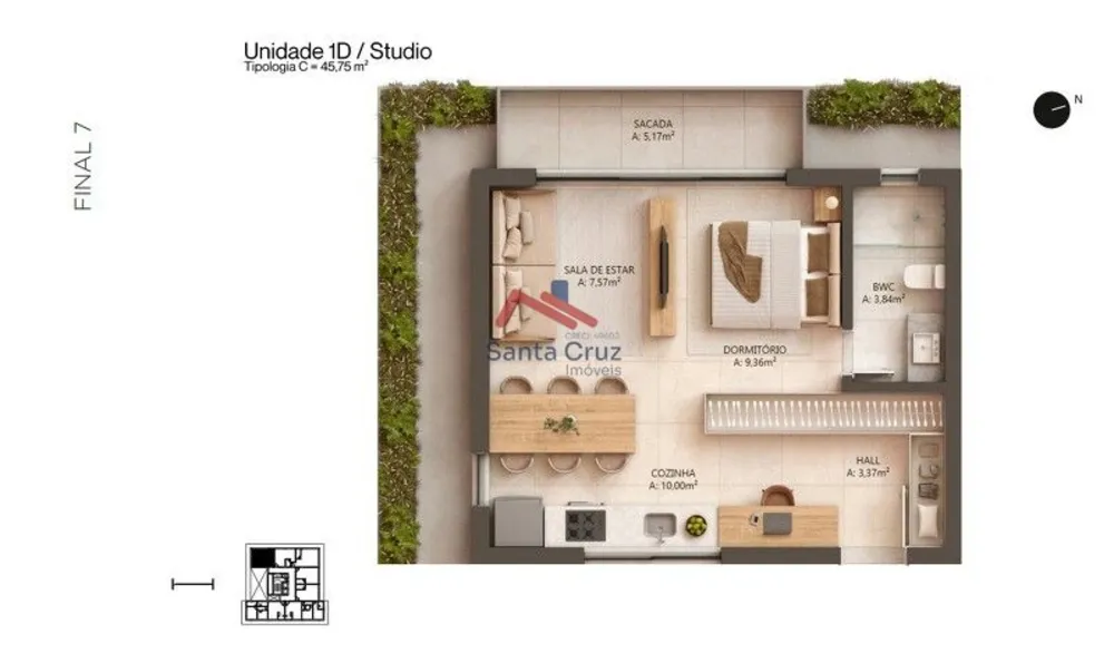 Apartamento, 1 quarto, 39 m² - Foto 11