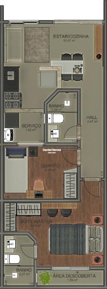 Casa de Condomínio, 2 quartos - Foto 6
