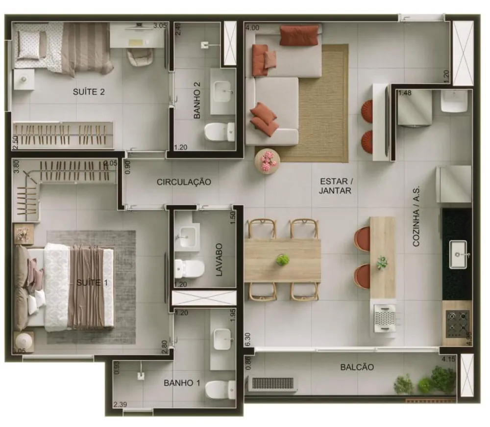 Apartamento, 2 quartos, 68 m² - Foto 16