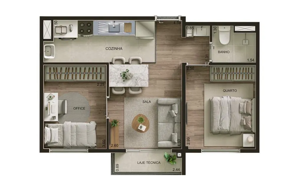 Apartamento, 2 quartos, 39 m² - Foto 16