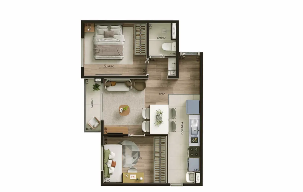 Apartamento, 2 quartos, 39 m² - Foto 15