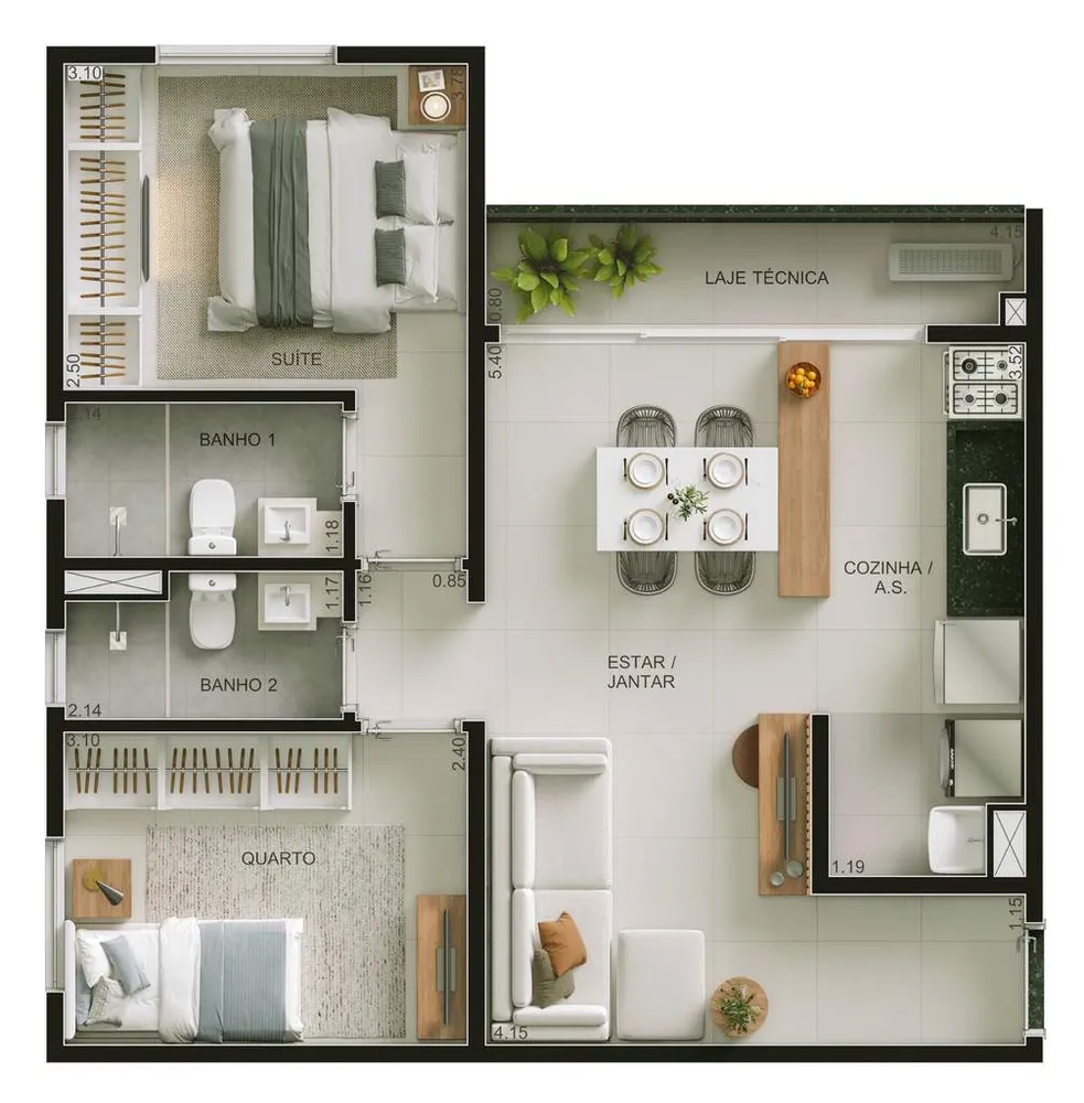 Apartamento, 2 quartos, 75 m² - Foto 16