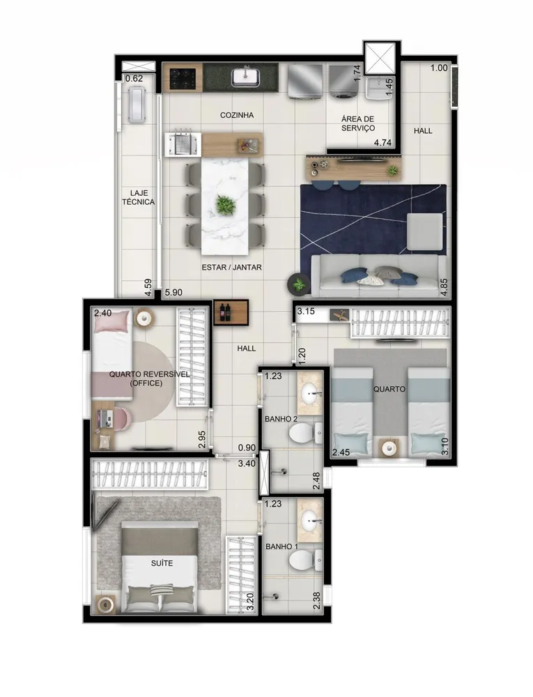 Apartamento, 3 quartos, 81 m² - Foto 15