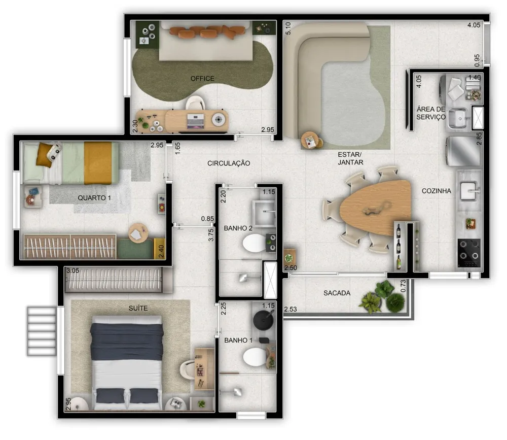 Apartamento, 3 quartos, 61 m² - Foto 8