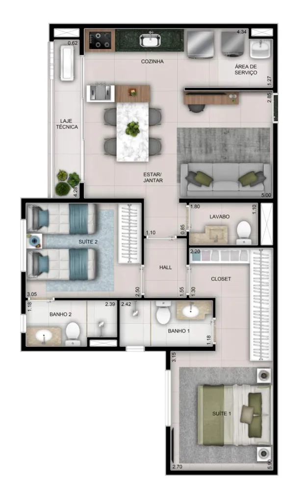 Apartamento, 2 quartos, 61 m² - Foto 15