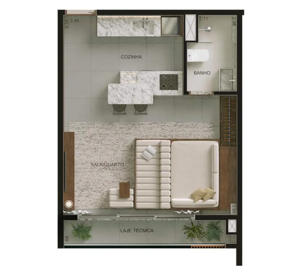 Apartamento, 1 quarto, 38 m² - Foto 15