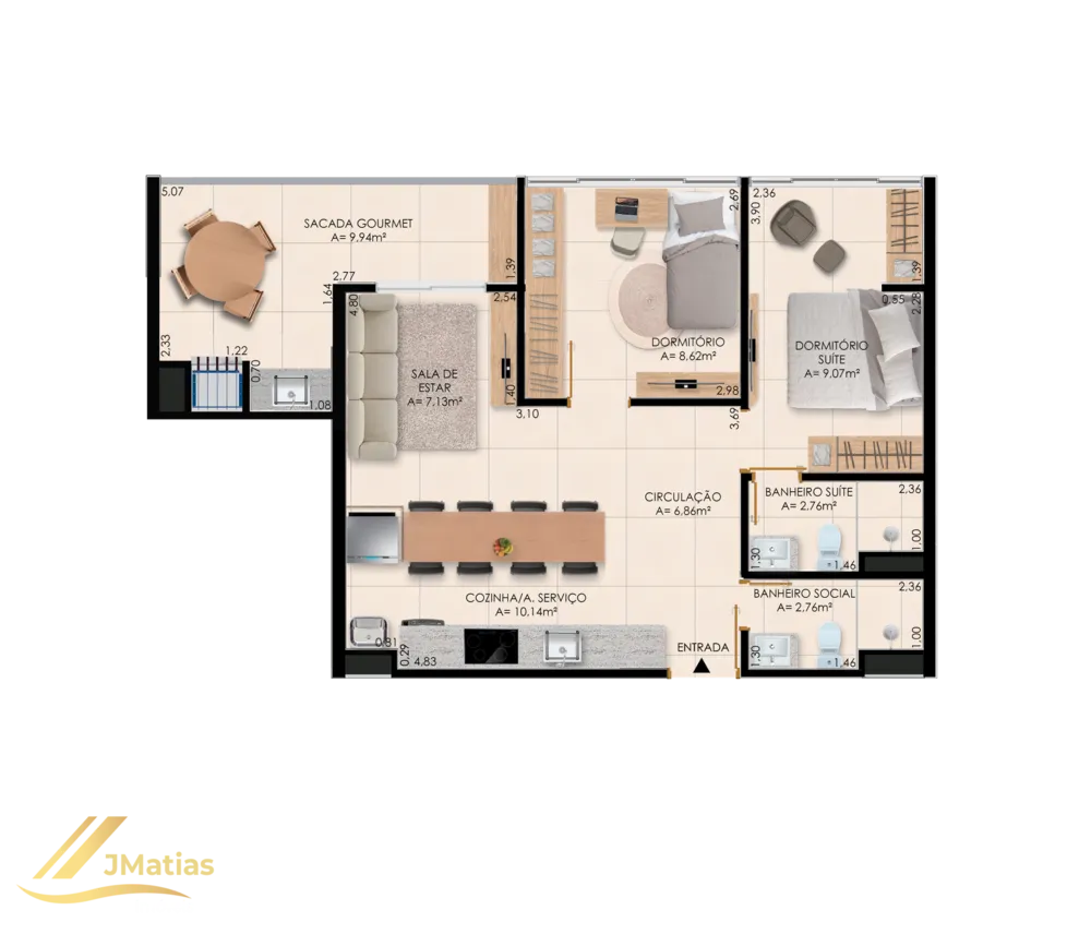 Apartamento, 2 quartos, 64 m² - Foto 7