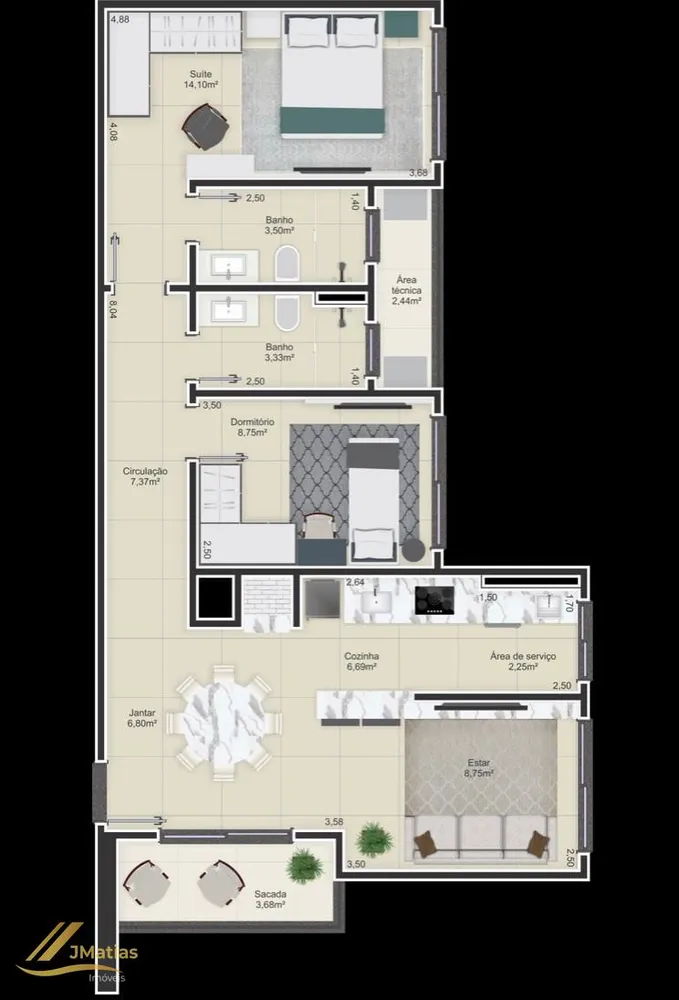 Apartamento, 2 quartos, 97 m² - Foto 7