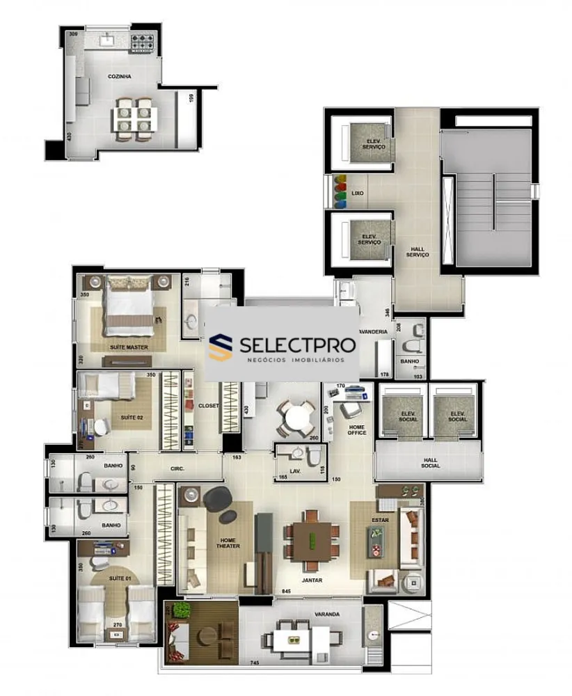 Apartamento, 3 quartos, 155 m² - Foto 9