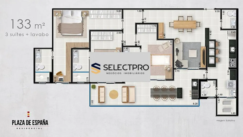 Apartamento, 3 quartos, 133 m² - Foto 5
