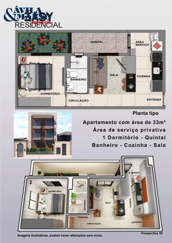 Apartamento, 1 quarto, 33 m² - Foto 3