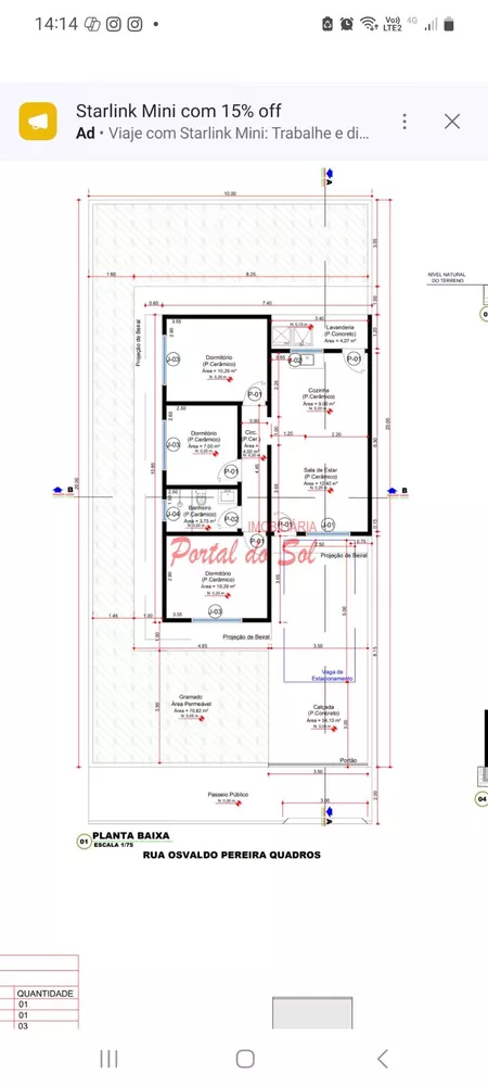 Casa, 3 quartos, 69 m² - Foto 1